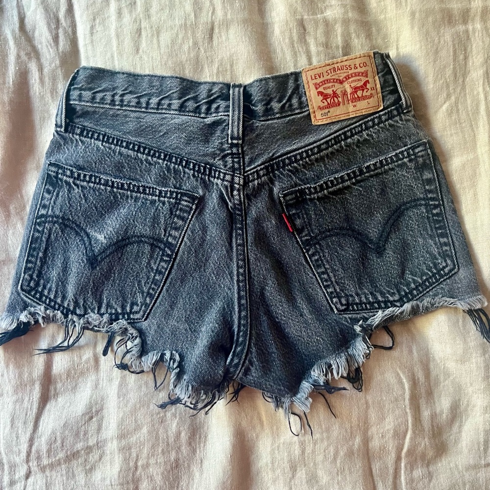 Levi’s 501 charcoal shorts